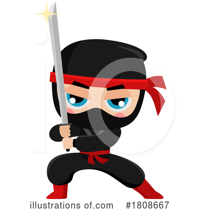 Royalty-Free (RF) Ninja Clipart Illustration by Hit Toon - Stock Sample #1808667