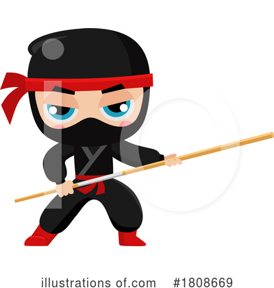 Royalty-Free (RF) Ninja Clipart Illustration by Hit Toon - Stock Sample #1808669