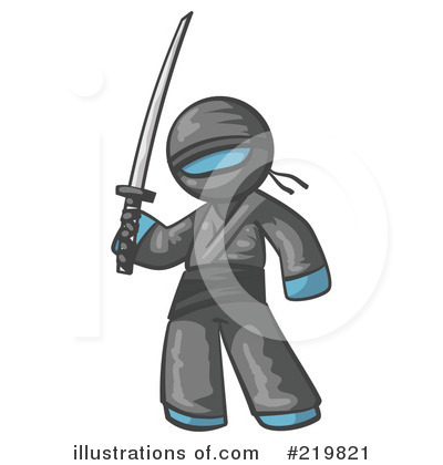 Royalty-Free (RF) Ninja Clipart Illustration by Leo Blanchette - Stock Sample #219821
