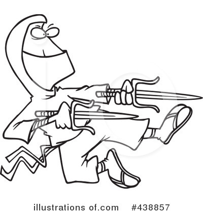 Royalty-Free (RF) Ninja Clipart Illustration by toonaday - Stock Sample #438857