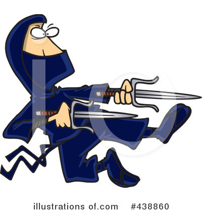 Royalty-Free (RF) Ninja Clipart Illustration by toonaday - Stock Sample #438860