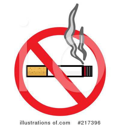 Royalty-Free (RF) No Smoking Clipart Illustration by Hit Toon - Stock Sample #217396