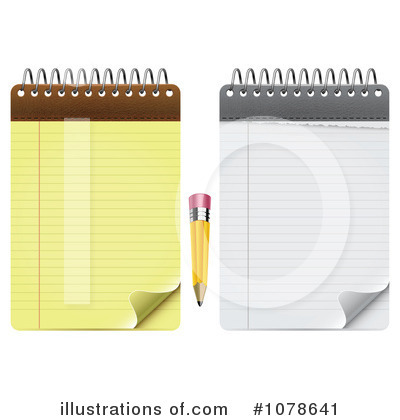 Royalty-Free (RF) Notepad Clipart Illustration by vectorace - Stock Sample #1078641