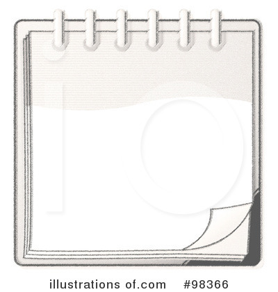 Royalty-Free (RF) Notepad Clipart Illustration by Leo Blanchette - Stock Sample #98366