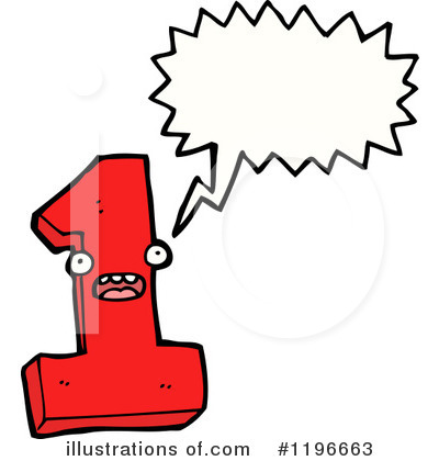 Royalty-Free (RF) Number 1 Clipart Illustration by lineartestpilot - Stock Sample #1196663