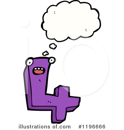 Royalty-Free (RF) Number 4 Clipart Illustration by lineartestpilot - Stock Sample #1196666