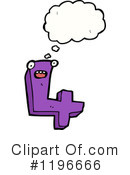 Number 4 Clipart #1196666 by lineartestpilot