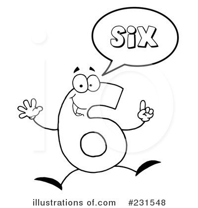 Six Clipart #231548 by Hit Toon