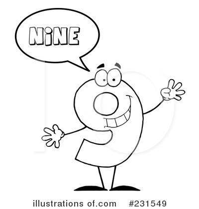Nine Clipart #231549 by Hit Toon