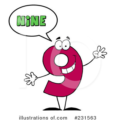 Nine Clipart #231563 by Hit Toon