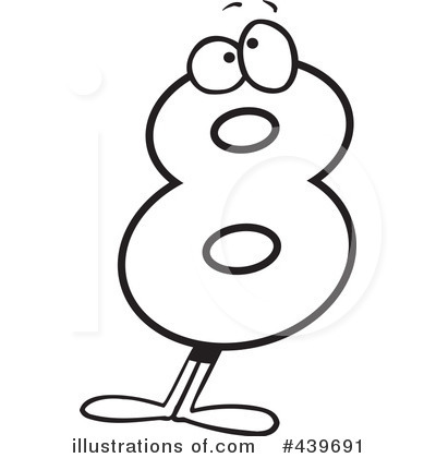 Royalty-Free (RF) Number Eight Clipart Illustration by toonaday - Stock Sample #439691