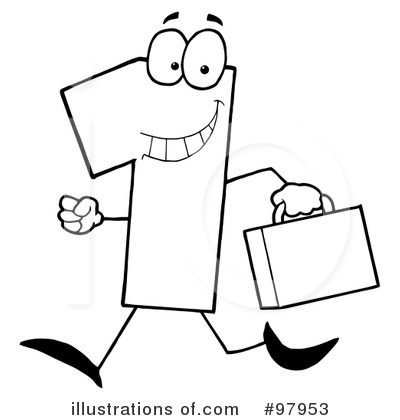 Royalty-Free (RF) Number One Clipart Illustration by Hit Toon - Stock Sample #97953