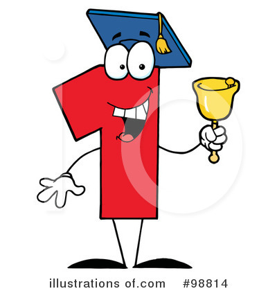 Royalty-Free (RF) Number One Clipart Illustration by Hit Toon - Stock Sample #98814