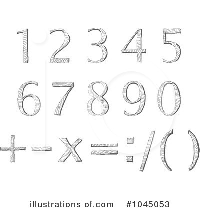 Royalty-Free (RF) Numbers Clipart Illustration by yayayoyo - Stock Sample #1045053