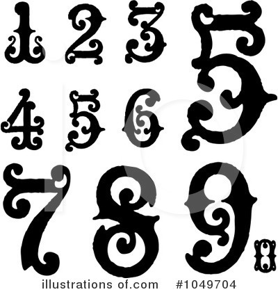 Royalty-Free (RF) Numbers Clipart Illustration by BestVector - Stock Sample #1049704