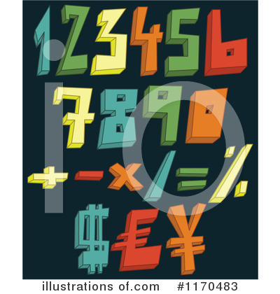 Royalty-Free (RF) Numbers Clipart Illustration by yayayoyo - Stock Sample #1170483