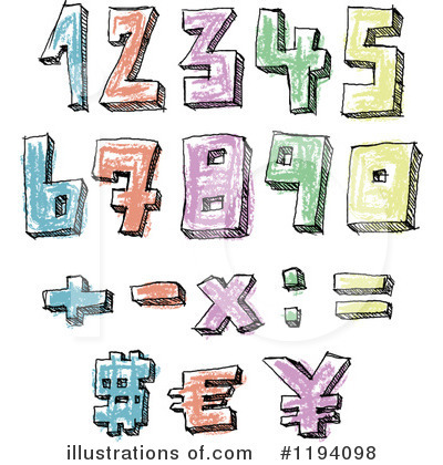 Royalty-Free (RF) Numbers Clipart Illustration by yayayoyo - Stock Sample #1194098