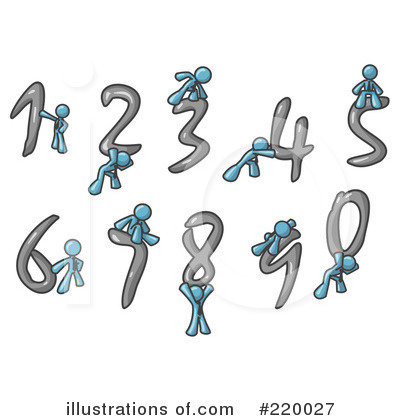 Royalty-Free (RF) Numbers Clipart Illustration by Leo Blanchette - Stock Sample #220027