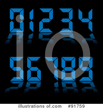 Royalty-Free (RF) Numbers Clipart Illustration by michaeltravers - Stock Sample #91759