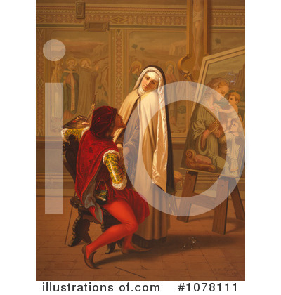 Royalty-Free (RF) Nun Clipart Illustration by JVPD - Stock Sample #1078111