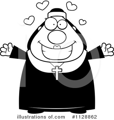 Royalty-Free (RF) Nun Clipart Illustration by Cory Thoman - Stock Sample #1128862