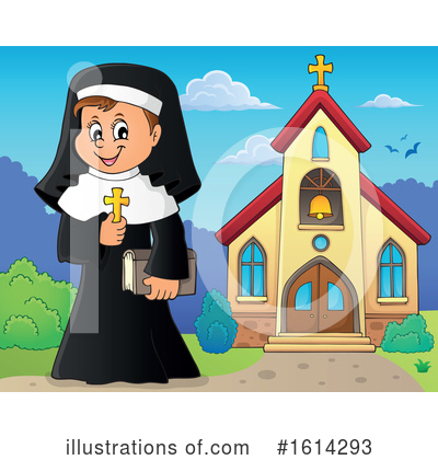Royalty-Free (RF) Nun Clipart Illustration by visekart - Stock Sample #1614293
