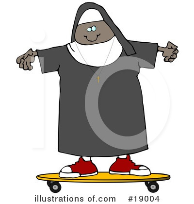 Royalty-Free (RF) Nuns Clipart Illustration by djart - Stock Sample #19004