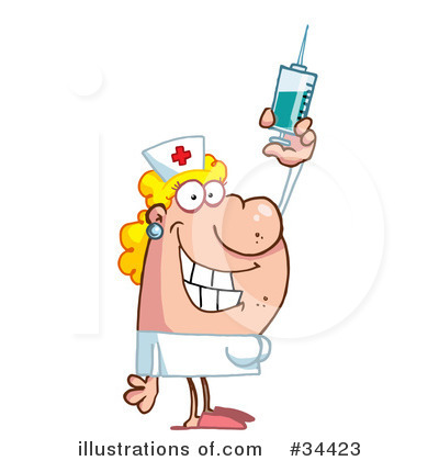Royalty-Free (RF) Nurse Clipart Illustration by Hit Toon - Stock Sample #34423