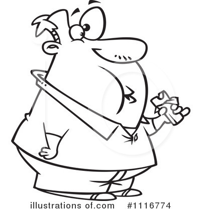 Royalty-Free (RF) Obesity Clipart Illustration by toonaday - Stock Sample #1116774