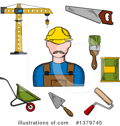 Contractor Clipart #1379745 by Vector Tradition SM