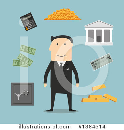 Banker Clipart #1384514 by Vector Tradition SM