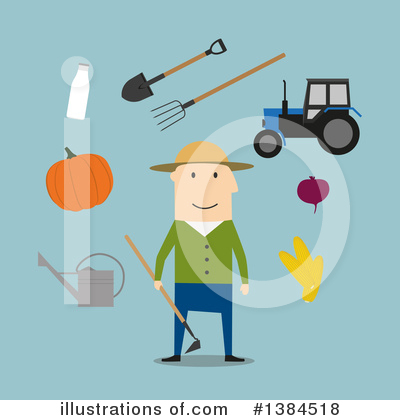 Farmer Clipart #1384518 by Vector Tradition SM