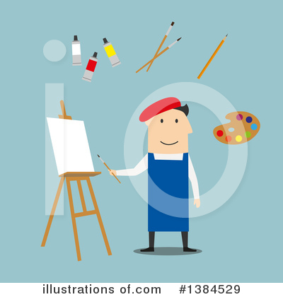 Painter Clipart #1384529 by Vector Tradition SM