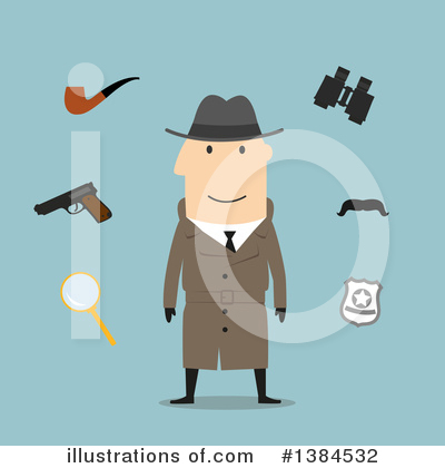 Detective Clipart #1384532 by Vector Tradition SM