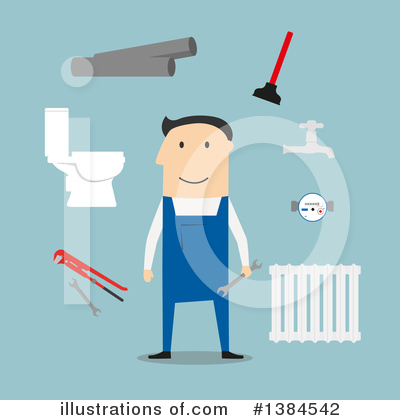 Handyman Clipart #1384542 by Vector Tradition SM