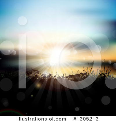 Royalty-Free (RF) Ocean Sunset Clipart Illustration by KJ Pargeter - Stock Sample #1305213