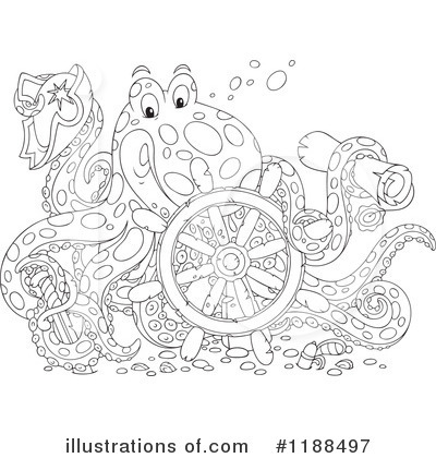 Royalty-Free (RF) Octopus Clipart Illustration by Alex Bannykh - Stock Sample #1188497