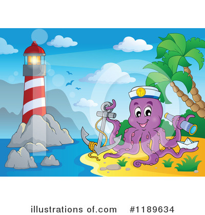 Royalty-Free (RF) Octopus Clipart Illustration by visekart - Stock Sample #1189634