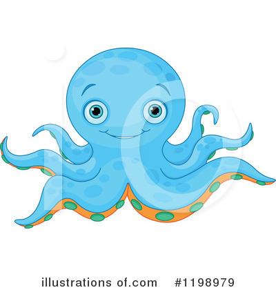 Royalty-Free (RF) Octopus Clipart Illustration by Pushkin - Stock Sample #1198979