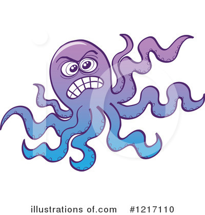 Royalty-Free (RF) Octopus Clipart Illustration by Zooco - Stock Sample #1217110