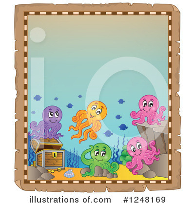 Royalty-Free (RF) Octopus Clipart Illustration by visekart - Stock Sample #1248169