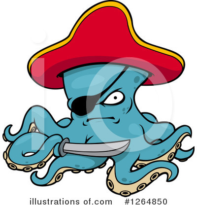 Royalty-Free (RF) Octopus Clipart Illustration by Vector Tradition SM - Stock Sample #1264850