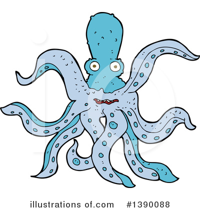 Royalty-Free (RF) Octopus Clipart Illustration by lineartestpilot - Stock Sample #1390088