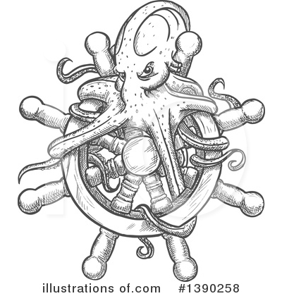Royalty-Free (RF) Octopus Clipart Illustration by Vector Tradition SM - Stock Sample #1390258