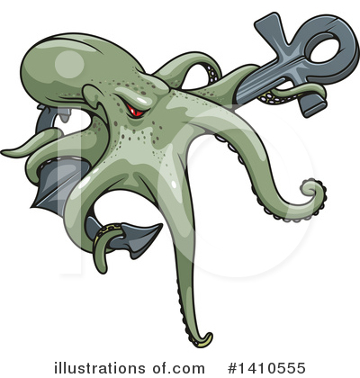 Octopus Clipart #1410555 by Vector Tradition SM