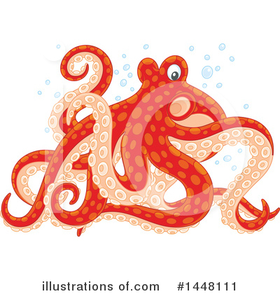 Royalty-Free (RF) Octopus Clipart Illustration by Alex Bannykh - Stock Sample #1448111
