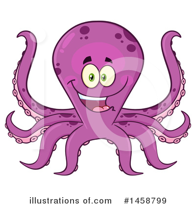 Royalty-Free (RF) Octopus Clipart Illustration by Hit Toon - Stock Sample #1458799