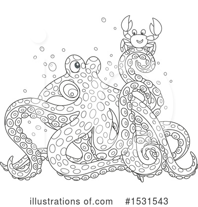 Royalty-Free (RF) Octopus Clipart Illustration by Alex Bannykh - Stock Sample #1531543