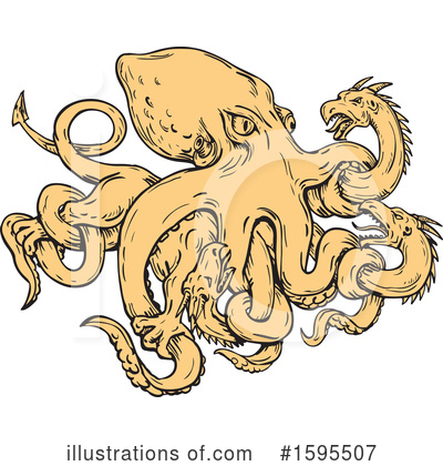 Royalty-Free (RF) Octopus Clipart Illustration by patrimonio - Stock Sample #1595507