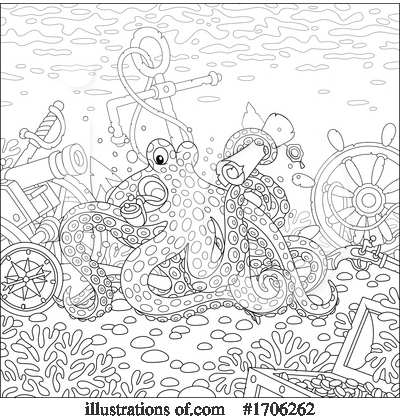 Royalty-Free (RF) Octopus Clipart Illustration by Alex Bannykh - Stock Sample #1706262